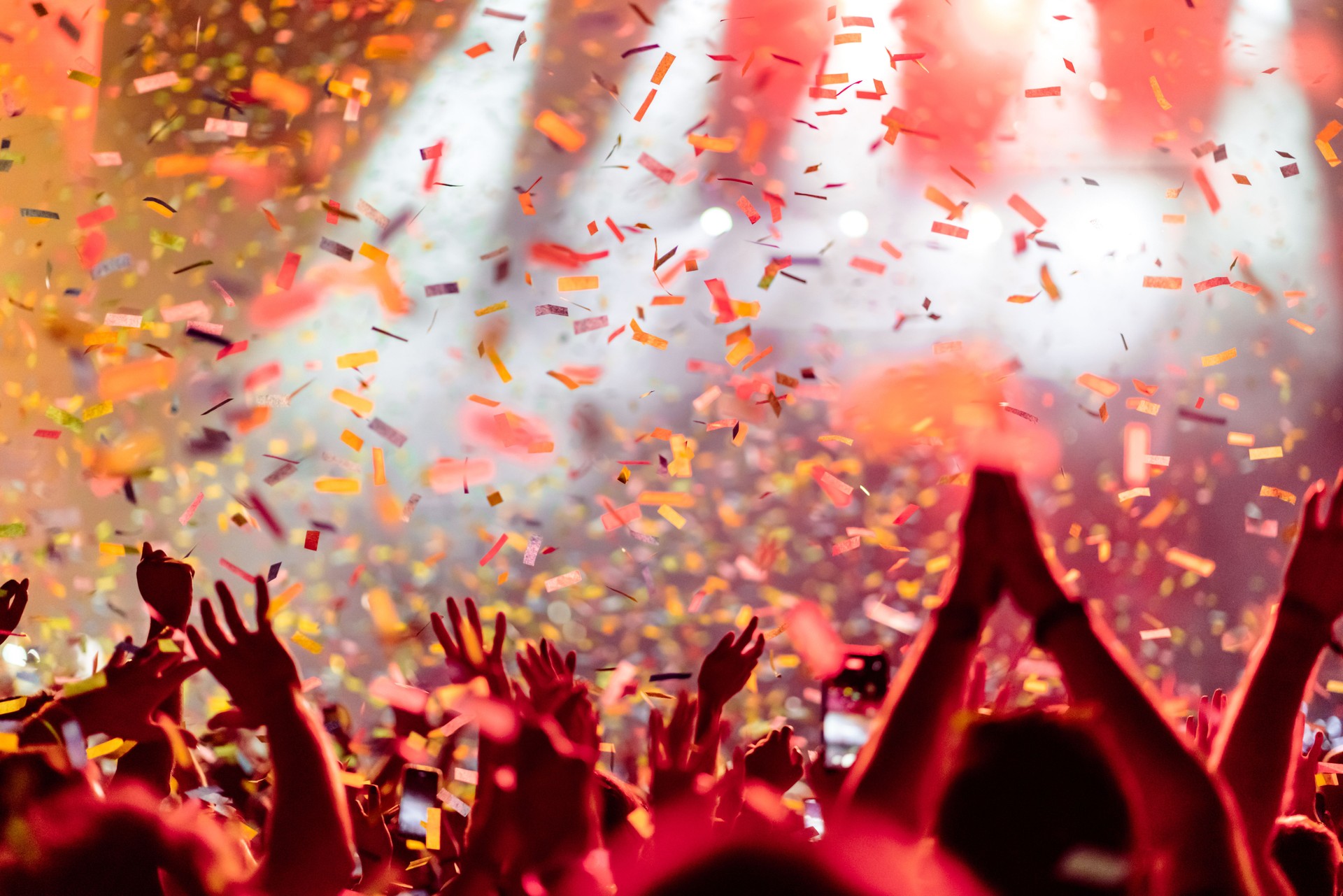 Music festival crowd